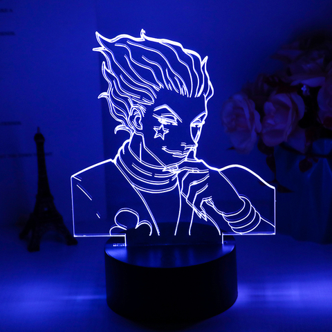 Luz Led nocturna Usb personalizada, luz de noche de dormitorio táctil para niños, Anime Hunter X decoración de pescador, lámpara 3d, lámpara Hisoka ► Foto 1/5