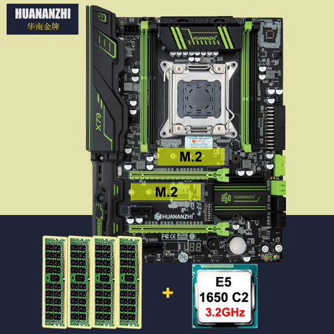 HUANAN ZHI X79 placa base con doble M.2 ranura descuento placa base bundle CPU Intel Xeon E5 1650 de 3,2 GHz RAM 16G (4*4G) DDR3 RECC ► Foto 1/6