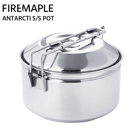 Fire Maple Antarcti-Olla de cocina de acero inoxidable, utensilios de cocina plegables para exteriores, para acampar, S304, 1L, 402g ► Foto 1/6