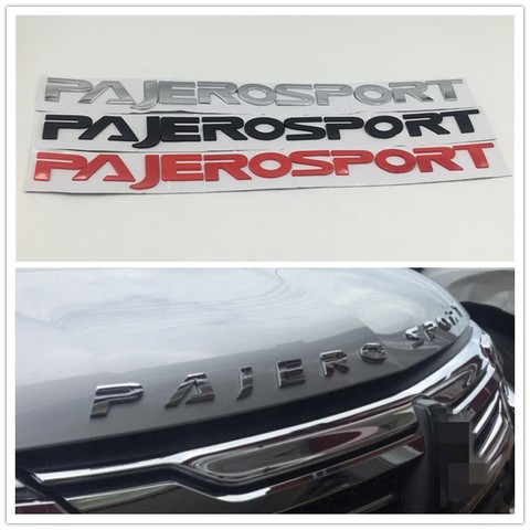 Placa de identificación con logotipo de capó delantero para Mitsubishi, insignia con logotipo de 530x43mm para Pajero Montero Sport Suv Pajerosport ► Foto 1/6