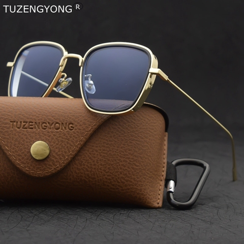 TUZENGYONG clásico Steampunk gafas de sol de moda de las mujeres de los hombres de marca de diseñador Vintage Plaza MARCO DE Metal, gafas de sol de alta calidad ► Foto 1/6