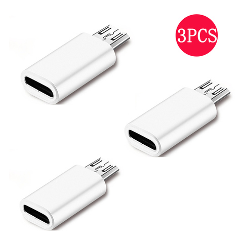 Adaptador Micro USB tipo c para Samsung, Xiaomi Mi6, Mi5, dispositivo de microsincronización, cargador de Android, convertidor, accesorios para teléfono móvil, 3 uds. ► Foto 1/6