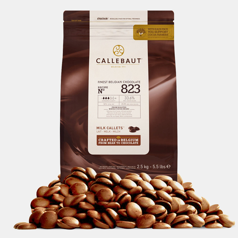 Chocolate Callebaut leche 33,6% cacao (823-rt-u71) 2,5 kg ► Foto 1/2