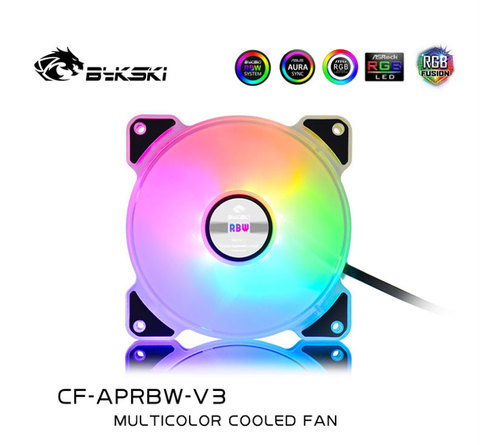 Bykski-ventilador de A-RGB de 5V, 1500RPM, 64.8CFM, carcasa de ordenador, 12cm, radiador de descarga de agua, rodamiento hidráulico silencioso para 120mm ► Foto 1/6