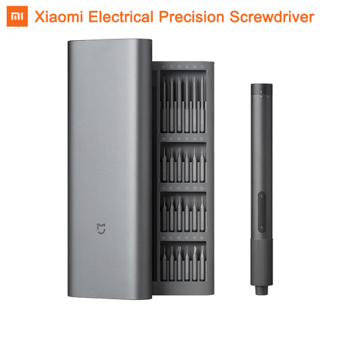 Xiaomi Mijia eléctrico Kit de destornilladores de precisión 2 de Control de par 400 tornillo 1 tipo-C recargable de aluminio magnético caso ► Foto 1/6