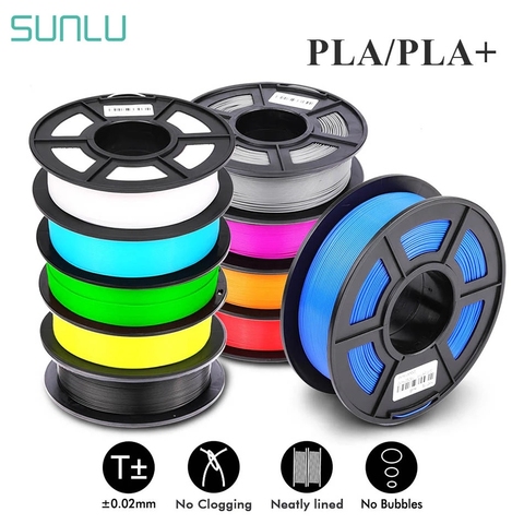 SUNLU 1,75mm PLA PLUS filamento 1KG precisión dimensión +/-0,02mm Multi-colores para elegir filamento de impresora 3D ► Foto 1/6