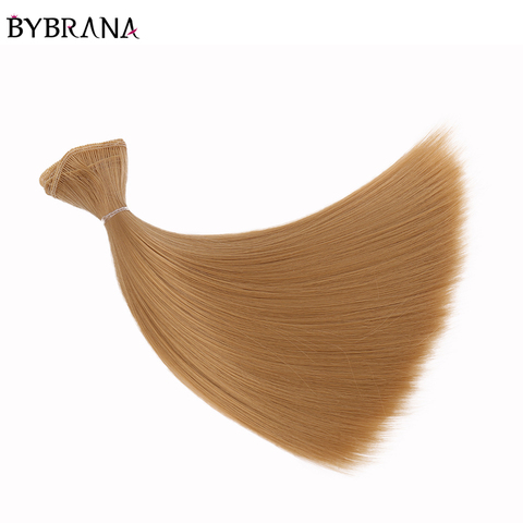 Bybrana 15cm * 100cm y 25cm * 100cm largo y recto de alta temperatura de fibra BJD SD pelucas de pelo para muñecas envío gratuito ► Foto 1/6