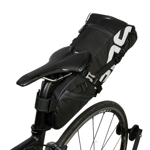 SAHOO-bolsa para tija de sillín de bicicleta, alforja de almacenamiento, para ciclismo de montaña o de carretera, hermético, extensible, 8L, 10L, 131414 ► Foto 1/6