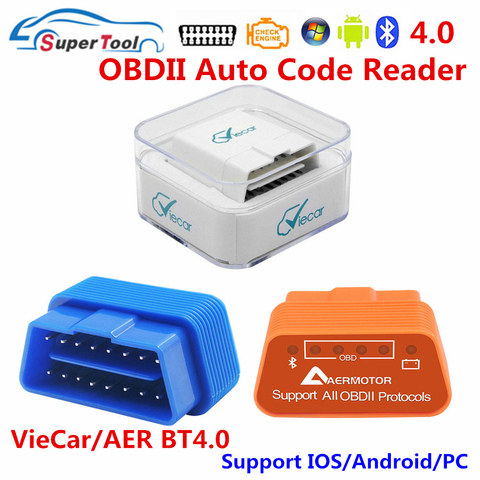 Lector de código de Viecar Bluetooth 4,0 Viecar OBD2 ELM327 Bluetooth 4 Viecar OBD Detector de Radar para coche Viecar-Bluetooth-4.0 Auto escáner ► Foto 1/6