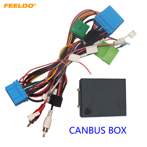 FEELDO coche estéreo de Audio 16PIN Android Adaptador de Cable de alimentación con caja de Canbus para Honda Odyssey 04-08 arnés de cableado # HQ6485 ► Foto 1/6