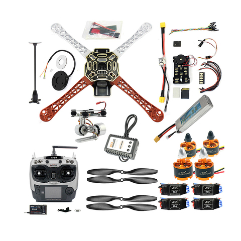 Kit de Dron RC FPV de 4 ejes, cuadricóptero con marco F450 PIXHAWK PXI PX4, Control de vuelo, Motor de 920KV, receptor transmisor AT9S GPS ► Foto 1/6