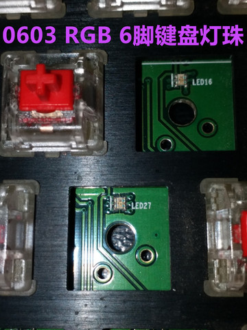 Luces LED 100 SMD para teclado Corsair K65/K90/K70, 0603, 0606 W, 20mA, color rojo, verde y azul, 1616 LEDs a todo color, chip de 6 pines, 0,06 Uds. ► Foto 1/3