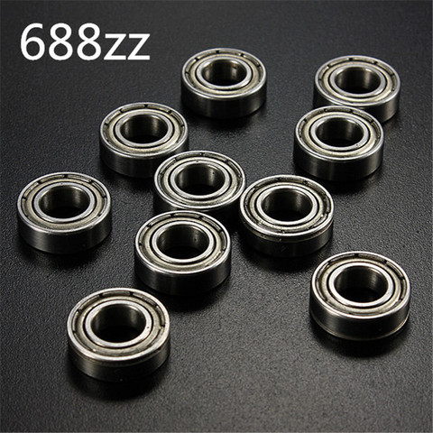 688ZZ teniendo ABEC-5 10 unids/set 8x16x5mm miniatura 688Z cojinetes a bolas Mini 618/8ZZ a Deep Groove Flanged de la polea de la rueda ► Foto 1/4