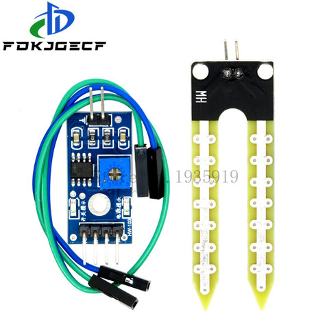 LM393 la humedad del suelo higrómetro de detección de Módulo Sensor de humedad Placa de desarrollo DIY Robot coche inteligente para arduino ► Foto 1/2