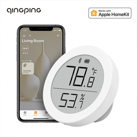 Qingping-termómetro con Bluetooth, higrómetro, Sensor de temperatura y humedad, compatible con Siri de Apple y HomeKit ► Foto 1/1