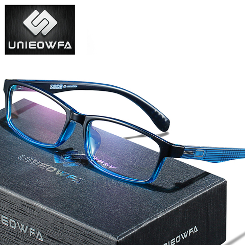 UNIEOWFA-gafas graduadas para hombre y mujer, lentes ópticas fotocromáticas para miopía y hipermetropía, con luz azul ► Foto 1/6