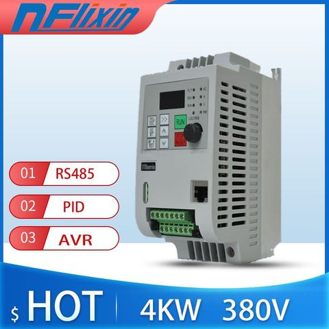 Convertidor de frecuencia para Motor, 380V, 0.75KW/1.5KW/2.2KW/4kW, entrada trifásica y tres salidas, 50hz/60hz, CA, inversor VFD ► Foto 1/1