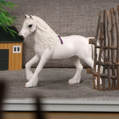 Figuras de acción de emulación sólida para niños, modelo de caballo de Animal simulado de PVC, juguetes educativos de aprendizaje ► Foto 1/6