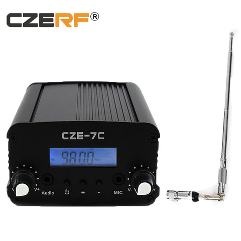 CZE-7C-AMPLIFICADOR DE POTENCIA profesional, transmisor fm con antena telescópica, 7W ► Foto 1/4