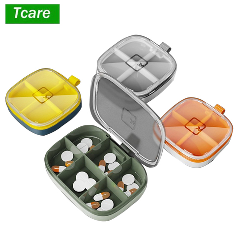 Tcare-estuche portátil plegable para pastillas, contenedor de tableta de plástico, organizador vacío de medicamentos ► Foto 1/6