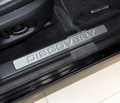 4 Uds de acero inoxidable Umbral de puerta desgaste embellecedor de placa de los umbrales para Land Rover Discovery Sport 2015-2022 estilo de coche ► Foto 1/6
