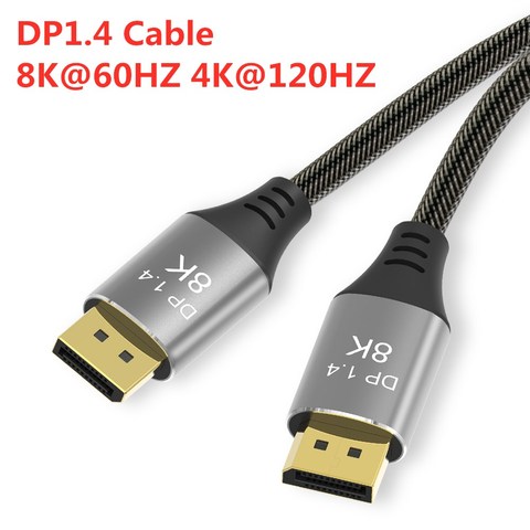 Cable DisplayPort de alta velocidad, 144Hz, puerto de pantalla, Cable 1,4, 8K 60Hz, HD 3D para HDTV, proyector de tarjeta gráfica, Cable DisplayPort ► Foto 1/6