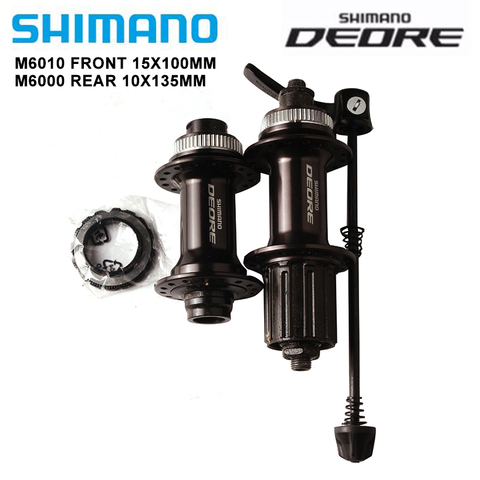 SHIMANO-buje de bicicleta Deore M6010 M6000, 32 orificios para 7/8/9/10/11 velocidades, buje trasero y delantero, cierre central de 32 H de liberación rápida ► Foto 1/5