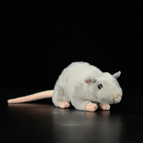 Ratón de peluche pequeño de 17 pulgadas para niños y mascotas, juguetes de peluche, ratón gris ► Foto 1/6
