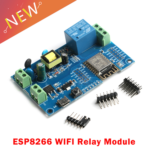 Módulo de relé inalámbrico WIFI ESP8266, fuente de alimentación CA y CC, relé individual ESP 12F, Módulo de placa de desarrollo, Control remoto, Hogar Inteligente ► Foto 1/6