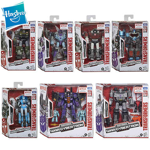 Hasbro-figura Transformer Netflix War para Cybertron, Trilogy, Voyager, Megatron, Hotlink, Deluxe, Hound, Mirage, Sideswipe, Scrapface, juguete ► Foto 1/6