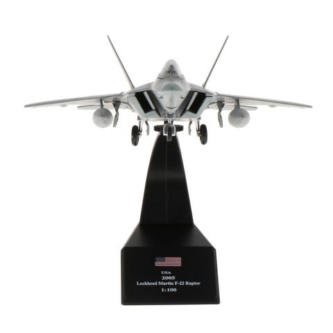 1:100 escala luchador de F-22 americano Raptor avión modelo juguete modelo de avión chico regalo ► Foto 1/6