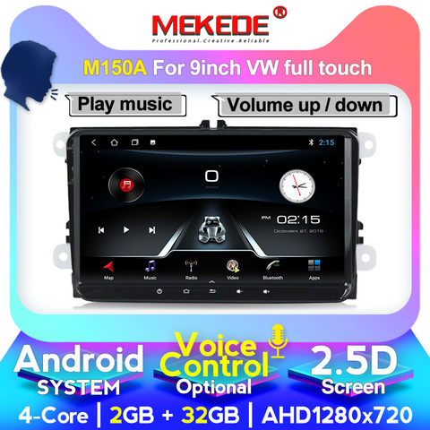 MEKEDE-Radio Multimedia con GPS para coche, Radio con reproductor Navi, Android 10, 2 din, 8 núcleos, para Skoda/Seat/Volkswagen/VW/Passat b7/POLO/GOLF 5 6 ► Foto 1/6