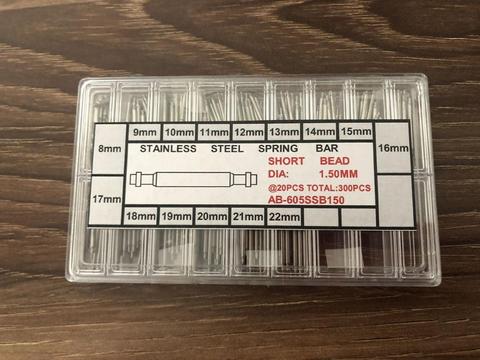 Pin de banda de reloj de 1,2/1,3/1,5mm de espesor, barras de resorte de acero inoxidable de extremo corto para reparación de relojes ► Foto 1/3