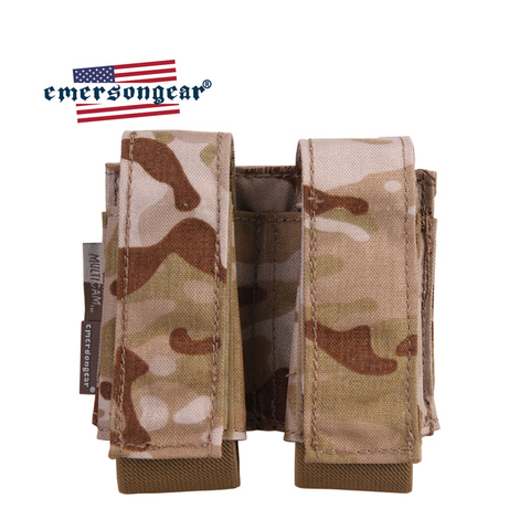 Emersongear-Bolsa de Granada táctica doble, 40mm, 9mm, MOLLE, funda cartuchera, transportador de munición, Airsoft, caza, Militar ► Foto 1/6