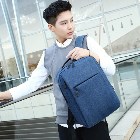 Mochila de tela Oxford para hombre, bolsa para ordenador portátil de 2022 pulgadas, impermeable, multifunción, con carga USB, para negocios, 15,6 ► Foto 1/6