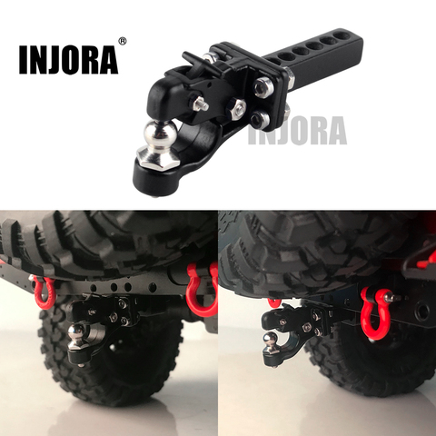 INJORA-gancho de remolque de Metal para coche de control remoto, accesorio para coche de radiocontrol Crawler Traxxas TRX4 TRX-6 Axial SCX10 1/10 Redcat, piezas de mejora ► Foto 1/6