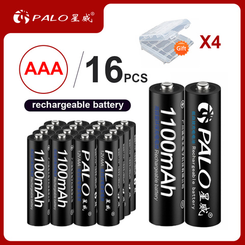 PALO-batería recargable para MP3 y MP4, 100% Original, 16 unidades/lote, 1,2 V, 1100mAh, NI-MH AAA, micrófono para coche de juguete ► Foto 1/6