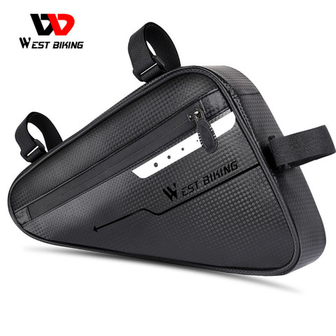 WEST BIKING bolsas de tubo de ciclismo impermeables 3L MTB bicicleta de carretera triangular bolsa Marco de ciclismo bolsas frontales Herramientas de reparación bolsa de bicicleta ► Foto 1/6