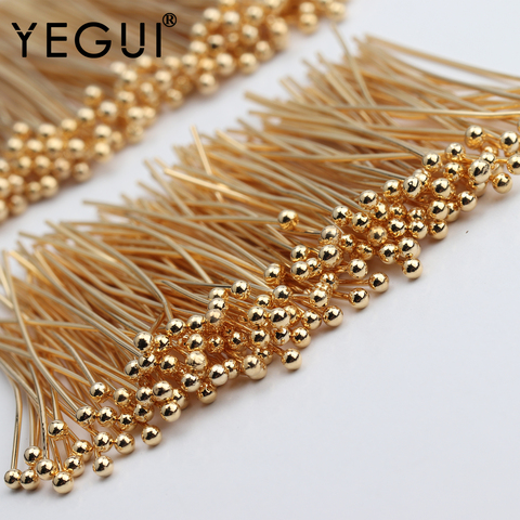 YEGUI M510 de accesorios 18k chapado en oro de 0,3 micrones aguja libre de níquel de cobre metal de la joyería de diy de fabricación de la joyería 25 g/lote ► Foto 1/6