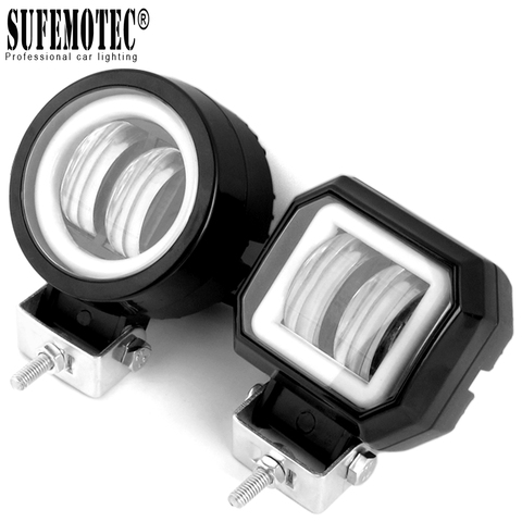 Luz Led de trabajo de 3 pulgadas con lente 6D, 12V, 24V, para coche, 4x4, todoterreno, 4WD, ATV, tractores, camiones, Uaz, Niva, motocicleta, DRL, lámpara antiniebla de conducción ► Foto 1/6