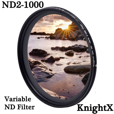 KnightX ND2 a ND1000 Fader Variable ND FILTRO DE ajustable para canon nikon 49mm 52mm 55mm 58mm 62mm 67mm 72mm 77mm Accesorios ► Foto 1/6