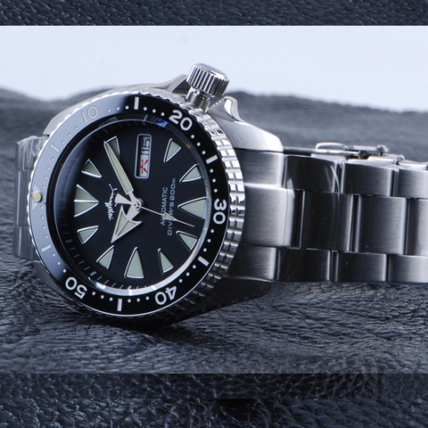 Heimdallr-Reloj de buceo Sharkey para hombre, dispositivo mecánico de movimiento automático NH36 de 20ATM, con cristal de zafiro y correa de Esfera luminosa inoxidable ► Foto 1/6