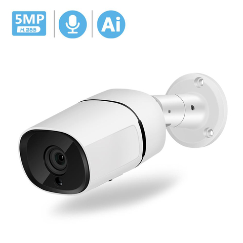 BESDER-cámara de seguridad tipo bala para exteriores, Audio bidireccional, IA, inteligente, humanoide, detección, Alart, XMEye, ONVIF, P2P, H.265, 5MP, PoE ► Foto 1/6