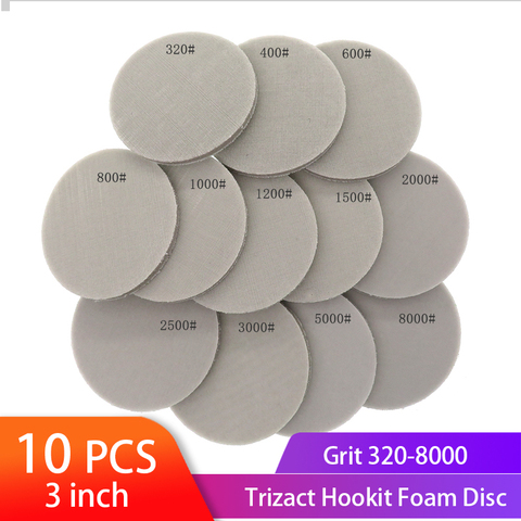 Disco de espuma Trizact Hookit, herramientas abrasivas de 3 