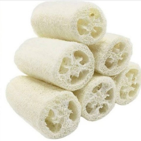 6 uds orgánico esponjas lufa Spa exfoliante limpiador natural Luffa corporal de baño esponja eliminar la piel muerta se jabón ► Foto 1/6