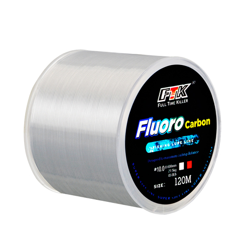 Línea de pesca con recubrimiento de fluorocarbono, 120M, 0,20mm-0,60mm, 7,15 LB-45lb, línea líder de fibra de carbono, señuelo de alambre de pesca, hundimiento, Japón ► Foto 1/6