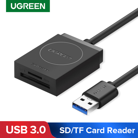 Ugreen USB 3,0 lector de tarjetas SD Micro SD TF adaptador de tarjeta para portátil OTG Micro USB a lector de tarjetas múltiples USB 3,0 ► Foto 1/6