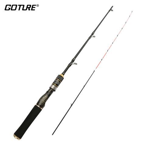 Goture 2 secciones balsa pesca Rod 90cm 100cm hielo invierno bote caña de pescar con aleación de titanio consejos para peces grandes ► Foto 1/5