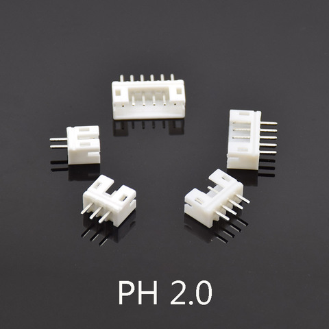 50 unids/lote PH2.0 cabeza de pernos conector 2P 3P 4P 5P 6Pin con paso de 2mm para PCB jst alfileres ► Foto 1/4