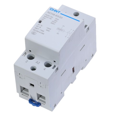 CHNT NCH8-63/20 2 polos 63A 2NO carril DIN contactor hogar modular contactores modulares AC Contactor ► Foto 1/6